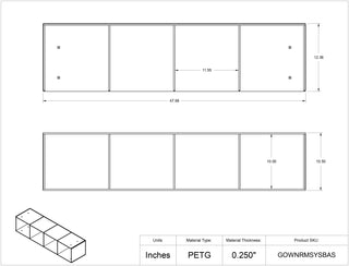 Poltex GOWNRMSYSBAS Gown Room System Unit