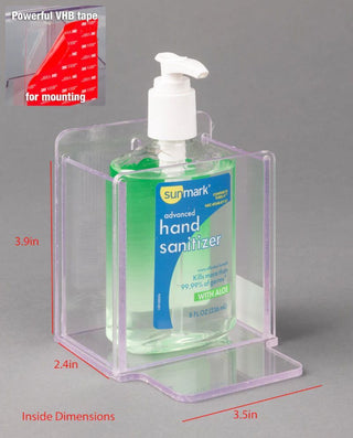 Poltex HANDSANSFIX SMALL Hand Sanitizer Holder, FIXED Drip Tray