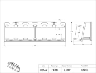 Poltex INTEG6 Integra/Sartorius Pipettor Rack - 6 Position