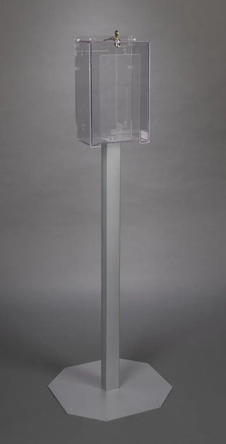 Poltex MASKBXLOK1-2STL Stand Mount Locking Single Mask Box Holder