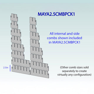 Poltex MAYA2.5CMBPCK1 Med Cart 2.5 inch Tall Comb