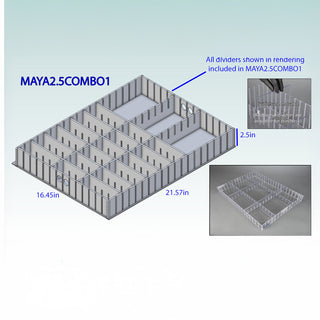 Poltex MAYA2.5CMBPCK1 Med Cart 2.5 inch Tall Comb