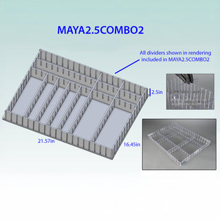 Poltex MAYA2.5CMBPCK1 Med Cart 2.5 inch Tall Comb