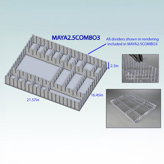 Poltex MAYA2.5CMBPCK1 Med Cart 2.5 inch Tall Comb
