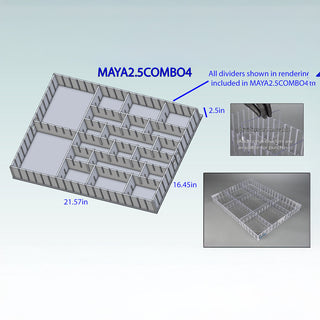 Poltex MAYA2.5CMBPCK1 Med Cart 2.5 inch Tall Comb