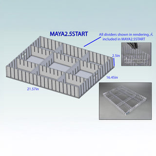 Poltex MAYA2.5CMBPCK1 Med Cart 2.5 inch Tall Comb