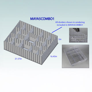 Poltex MAYA5 Med Cart 5 inch Tall Comb Drawer Organizer