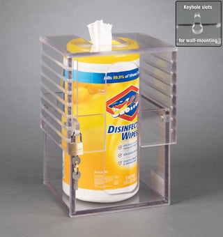 Poltex MINMAX59 Adjustable Locking PETG Universal Wipe Canister Holder