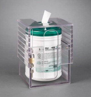 Poltex MINMAX59 Adjustable Locking PETG Universal Wipe Canister Holder