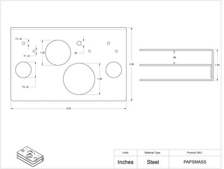 Poltex PAPSMASS Deluxe Pap Smear Procedure Holder Stainless Steel