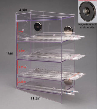 Poltex PGSERPIP4  4 Pocket Serological Pipette Holder (PETG)