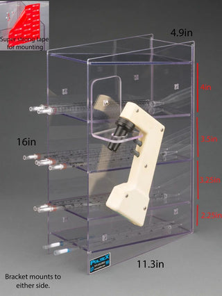 Poltex PGSERPIP4  4 Pocket Serological Pipette Holder (PETG)