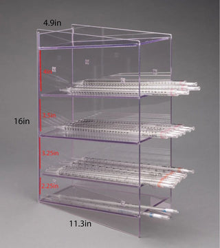 Poltex PGSERPIP4  4 Pocket Serological Pipette Holder (PETG)