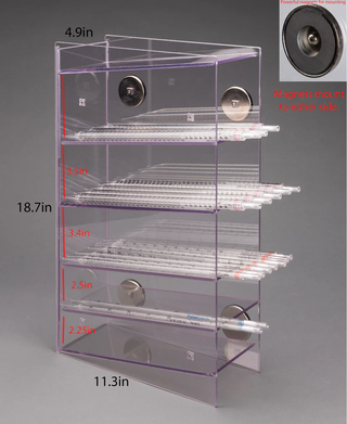Poltex PGSERPIP5 5 Pocket Serological Pipette Holder (PETG)