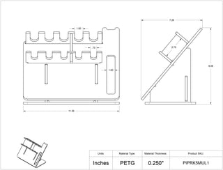 Poltex PIPRK5MUL1 Pipette Rack for Pipettors & Multi-Channel Pipettes