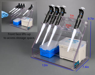 Poltex PIPRKHING Pipette Rack with Hinged Storage Compartment