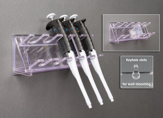 Poltex PIPRKWL Modular PETG Wall Pipette Racks for 5 or 6 Pipettors