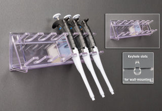 Poltex PIPRKWL Modular PETG Wall Pipette Racks for 5 or 6 Pipettors