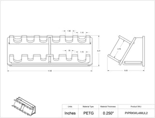 Poltex PIPRKWL Pipettor/Multichannel Wall Hanger