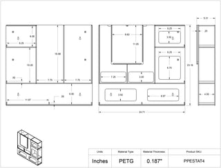 Poltex PPESTAT Modular PETG PPE Isolation Stations for Gowns, Masks & Gloves