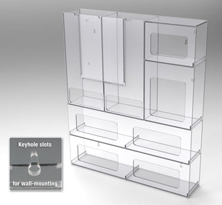 Poltex PPESTAT Modular PETG PPE Isolation Stations for Gowns, Masks & Gloves