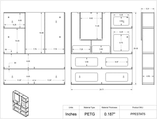 Poltex PPESTAT Modular PETG PPE Isolation Stations for Gowns, Masks & Gloves
