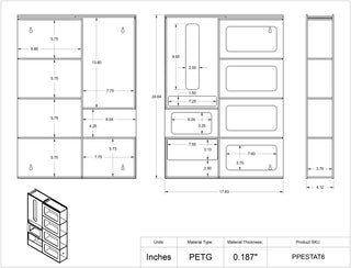 Poltex PPESTAT Modular PETG PPE Isolation Stations for Gowns, Masks & Gloves