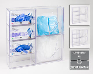 Poltex PPESTAT Modular PETG PPE Isolation Stations for Gowns, Masks & Gloves
