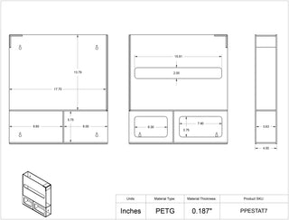 Poltex PPESTAT Modular PETG PPE Isolation Stations for Gowns, Masks & Gloves