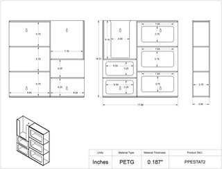 Poltex PPESTAT Modular PETG PPE Isolation Stations for Gowns, Masks & Gloves