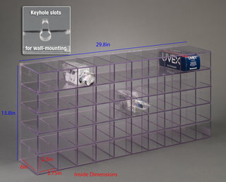 Poltex PROTEYE50-W Protective Eyewear Holder-50 Position, Wall Mount