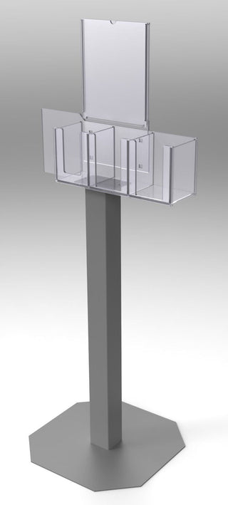Poltex RESP4HSAN-3STL Respiratory Hygiene Station w/Touch Free Mounting Space