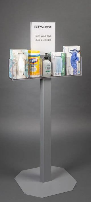 Poltex RESP5POS Respiratory Hygiene Station w/ Sleeve Sign