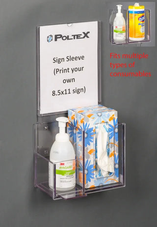 Poltex RESPH-S-SLV Respiratory Hygiene Station H on Acrylic Stand