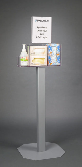 Poltex RESPI-3STL-SLV Respiratory Hygiene Station I