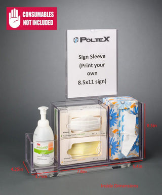 Poltex RESPI-3STL-SLV Respiratory Hygiene Station I