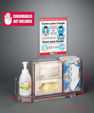 Poltex RESPI-3STL-SLV Respiratory Hygiene Station I