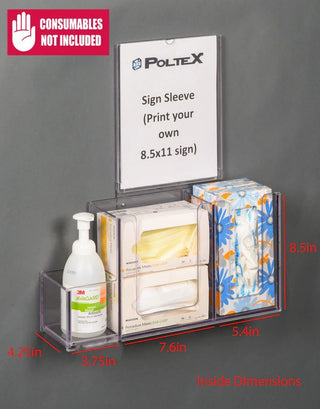 Poltex RESPI-3STL-SLV Respiratory Hygiene Station I