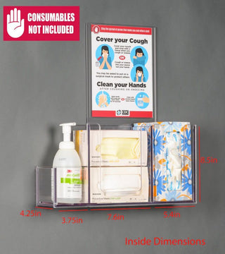 Poltex RESPI-3STL-SLV Respiratory Hygiene Station I