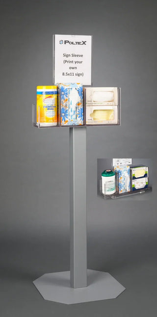 Poltex RESPU-3STL-SLV Respiratory Hygiene Station U