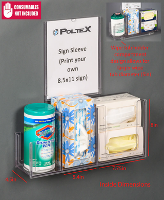 Poltex RESPU-3STL-SLV Respiratory Hygiene Station U