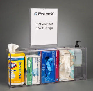 Poltex SANSTAT17SLV / SANSTAT23SLV Sanitizing Station with Sign Sleeve