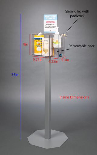 Poltex SANSTAT Stand Mount Sanitizing Station