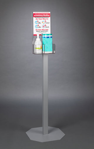 Poltex SFsw-2STL Start Here Finish Here Station - Hand Sanitizer/Wipes