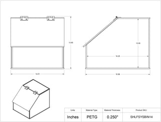 Poltex SHLFSYSBIN14 Shelf System - 14 in. x 17 in. x 14 in.