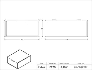 Poltex SHLFSYSBIN14 Shelf System - 14 in. x 17 in. x 14 in.