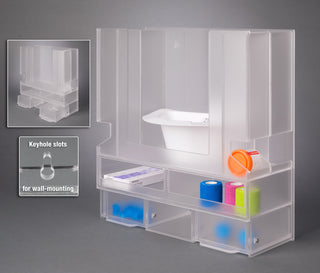 Poltex SPECDISPFRST Frosted AC Multi-Specimen Collector Dispenser - Wall Mount