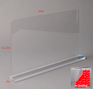Poltex SPLASH-18x23-T Tape Mounted Polycarbonate Splash Guard Protective Panel