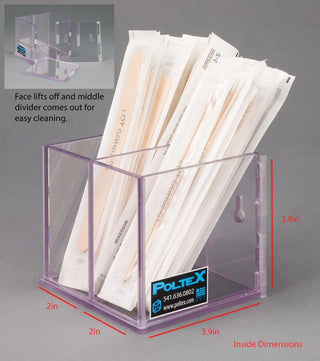 Poltex SWABXLDIV Swab/Tongue Depressor Holder, XL Divided