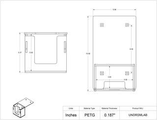 Poltex UNDRSMLAB Undermount Small Lab Wipe Holder